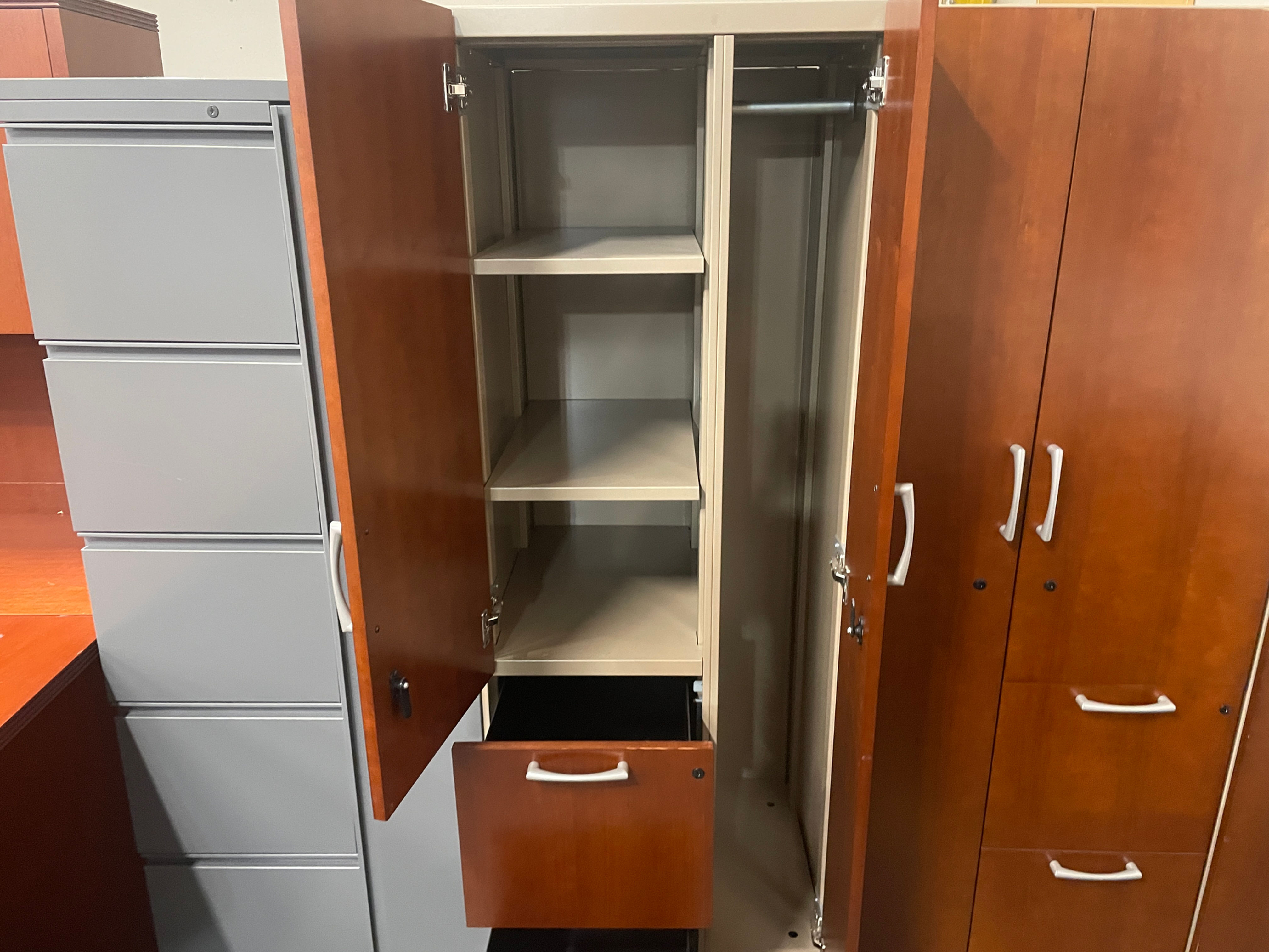 Personal Storage Cabinet  2 Drawer, book shelf and Coat hanger