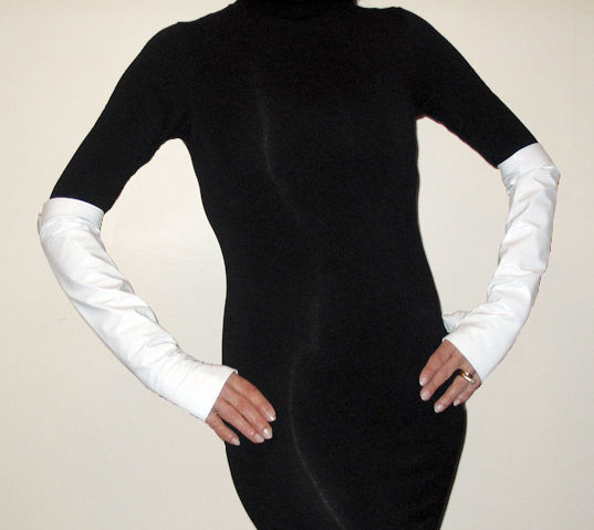 Patent Leather Fingerless Gloves