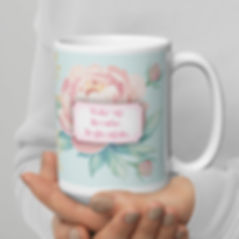 Peony Blessing Mug – Begin Again White glossy mug