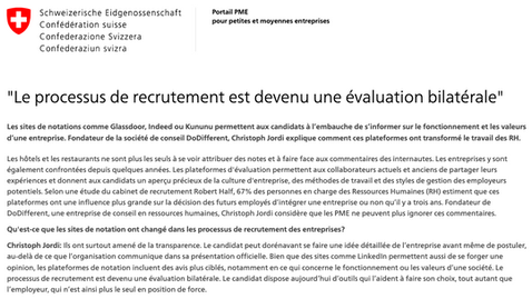 Interview Web - Enjeux liés aux sites de notation