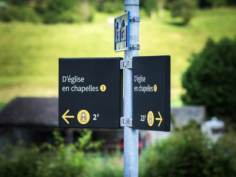 Panneau de rappel posé à Châtel-St-Denis 