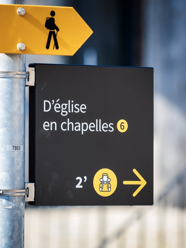Panneau de rappel posé à Châtel-St-Denis 