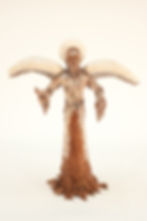 Wise Old Man, alabaster stone and bronze, 21in. x 18in. x 9in., 30 lbs.