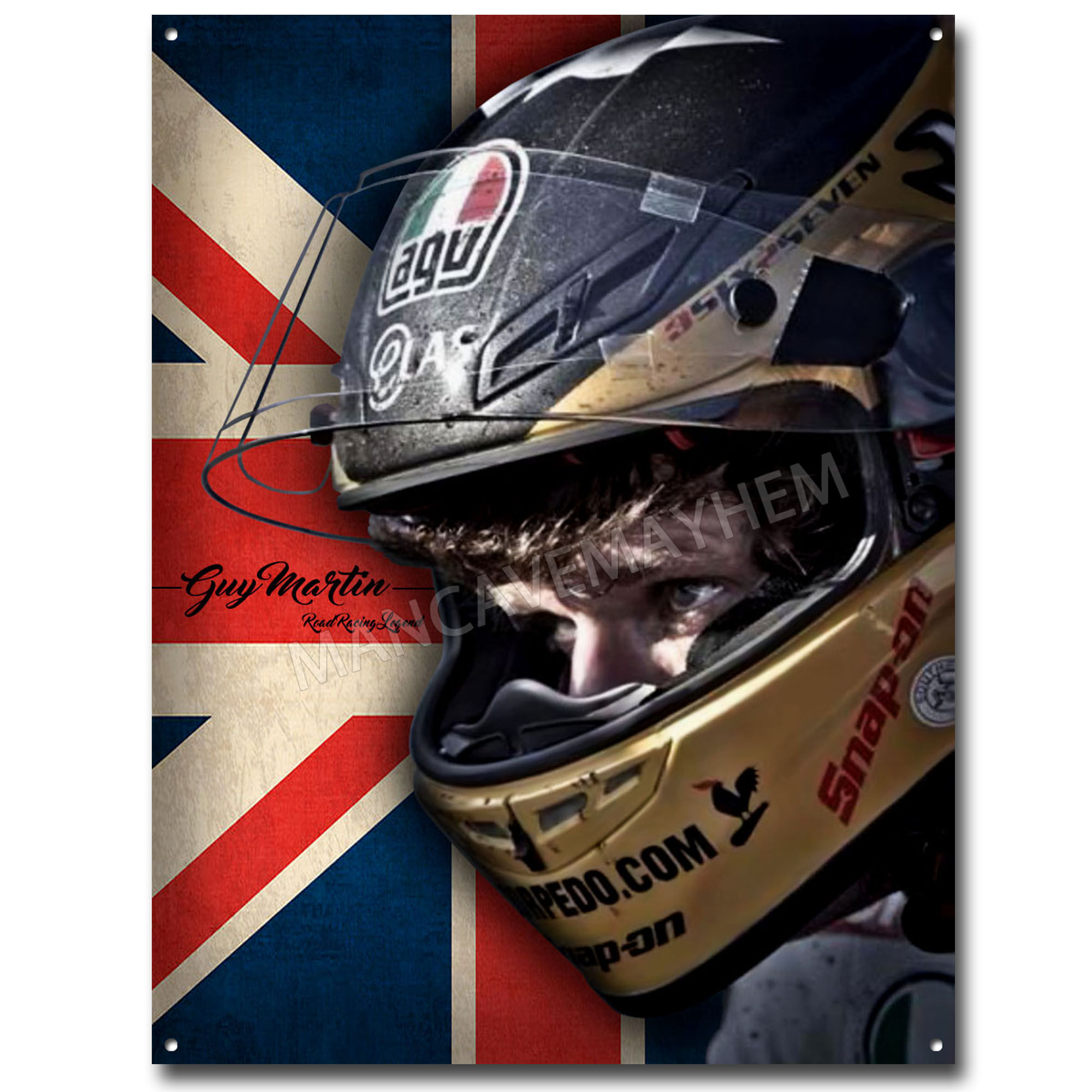 GUY MARTIN ROAD RACING LEGEND METAL SIGN 12" X 16"