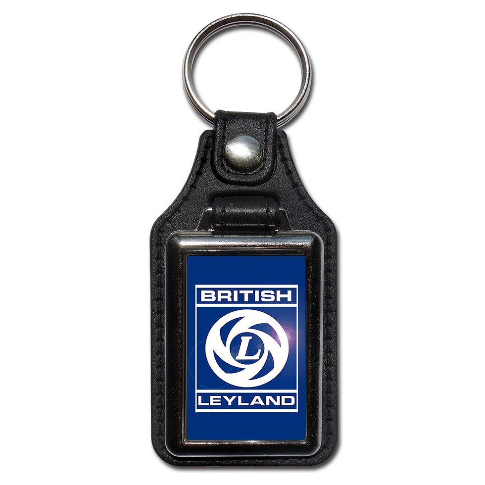 BRITISH LEYLAND FAUX LEATHER KEY RING.