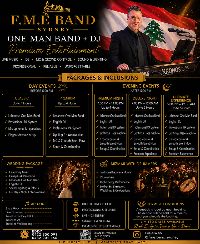 Lebanese one-man band Sydney