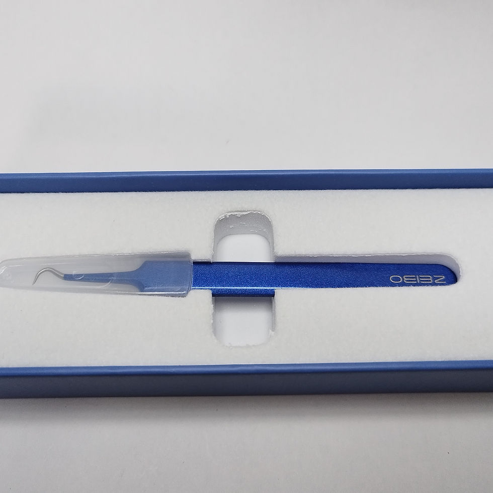 Thumbnail: Stainless steel cell tweezer super sharp straight and curved tip