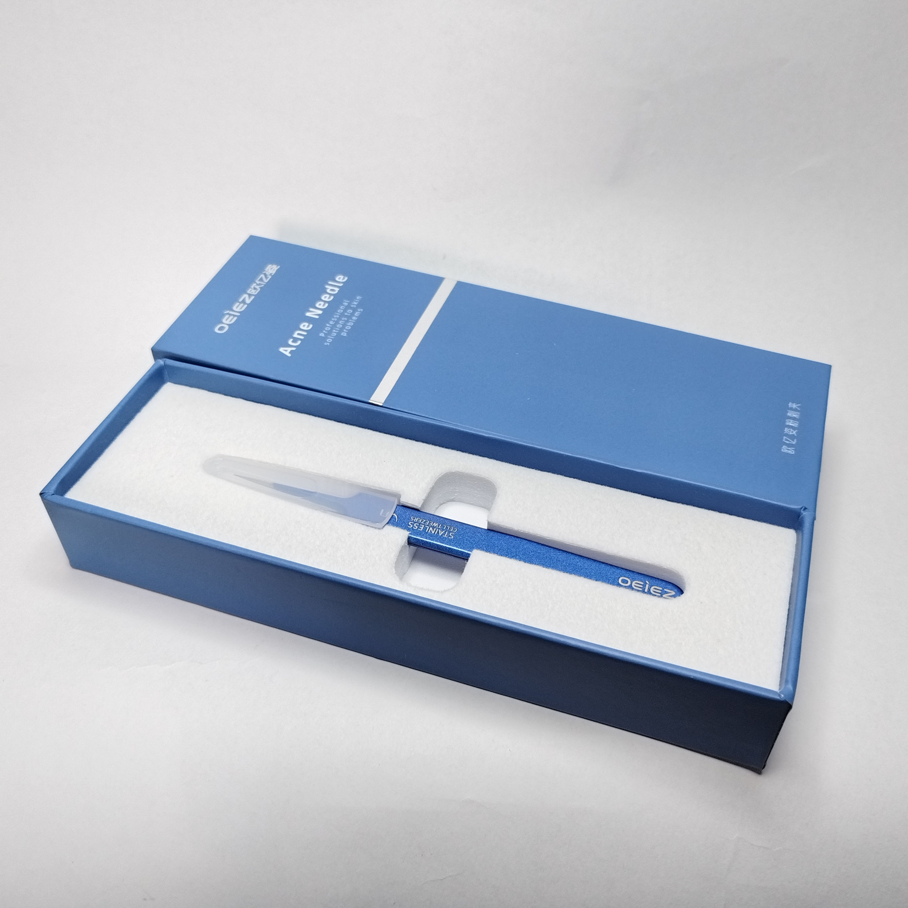 Stainless steel cell tweezer super sharp straight and curved tip