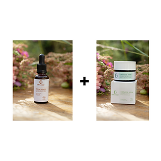 Lot Crème de jour + Sérum visage - Routine pour peaux sèches et dénutries