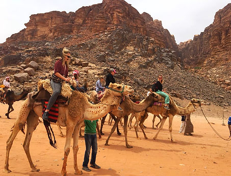 Camel ride Adventure tour in Wadi Rum Jordan