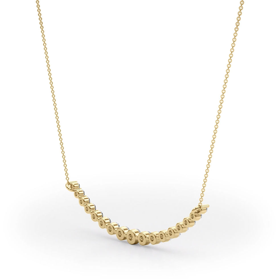 Thumbnail: bar necklace video yellow gold