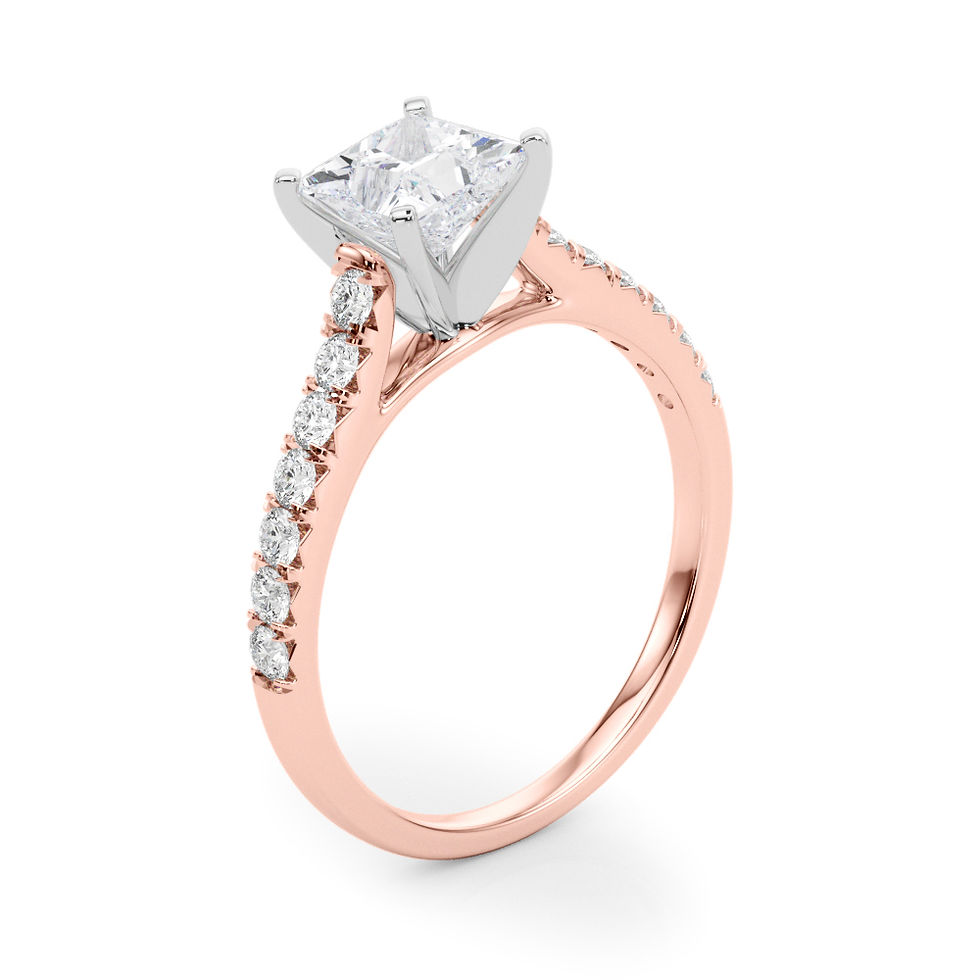 Thumbnail: Princess cut diamond engagement ring 