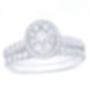 1 CT. T.W. Oval Multi-Diamond Frame Bridal Set in 14K White Gold