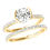 Thumbnail: Round Cut 1.35 ctw VS2 Clarity Diamond Engagement Ring Hidden Halo Set 14k Gold