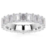 Emerald Cut Eternity Ring In Platinum (3 Ct. Tw.) front view