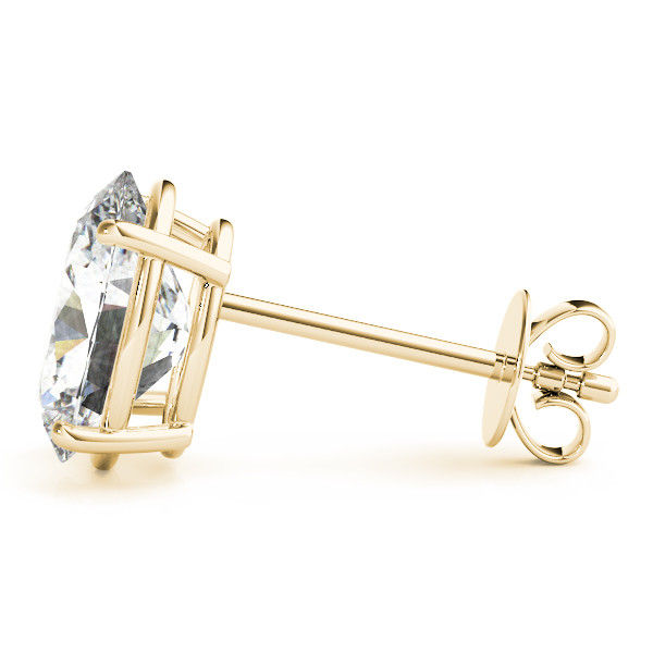 Thumbnail: oval cut stud diamond earrings