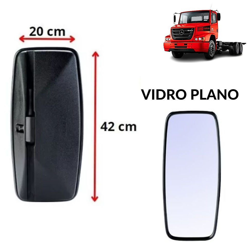Miniatura: Par Espelho Retrovisor Caminhão Mb Hpn 1620 Vidro Plano