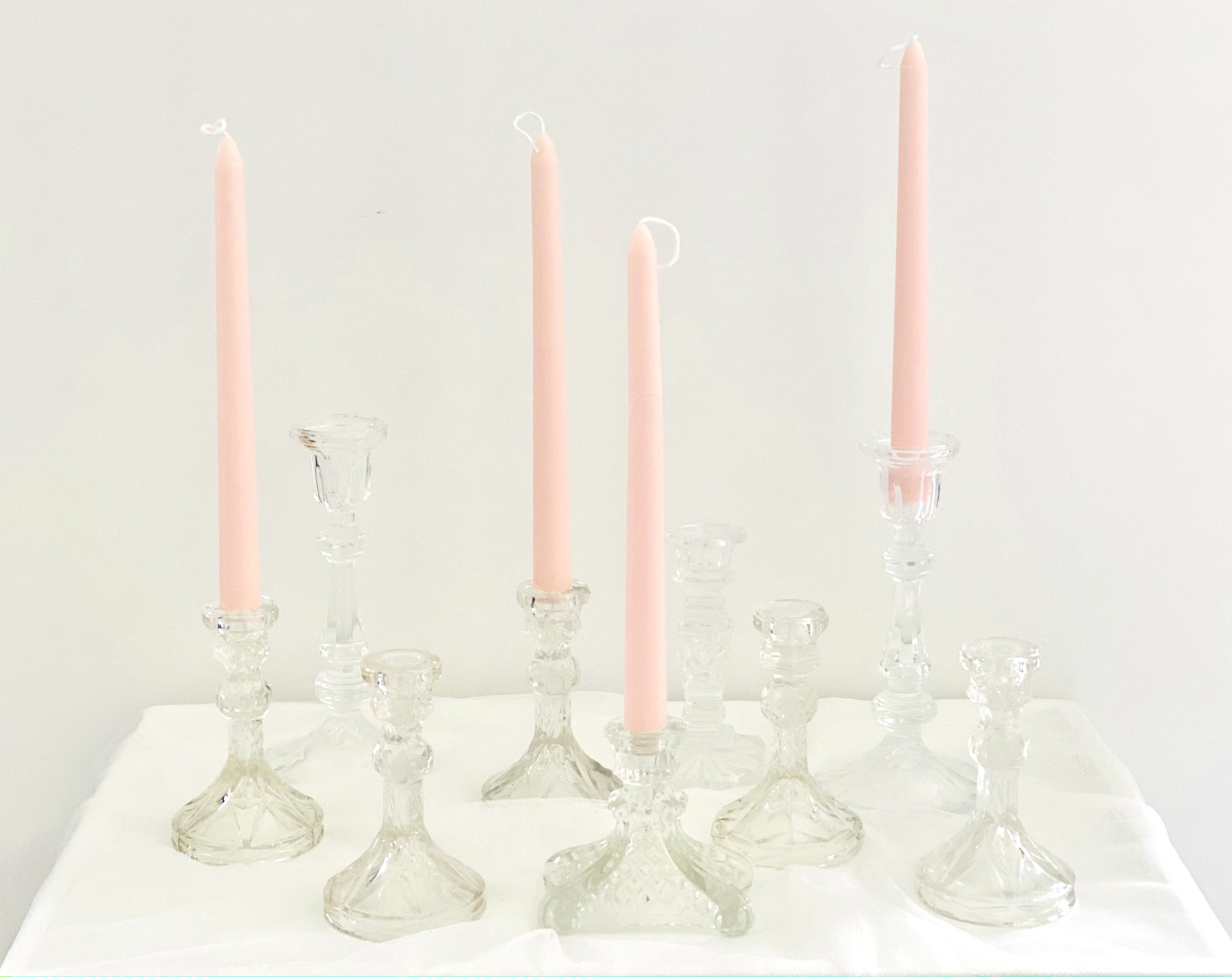 Vintage Glass Candlestick Holder