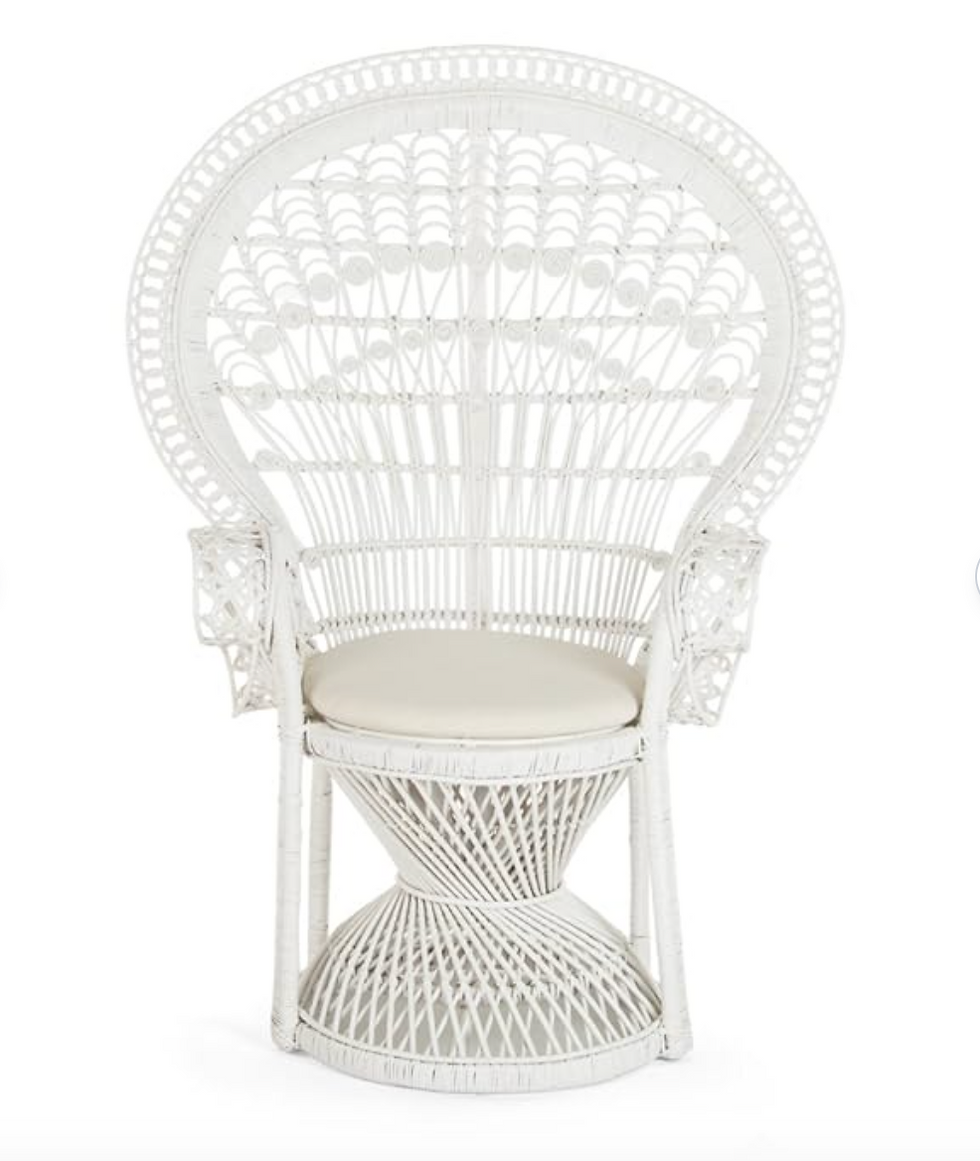 white peacock chair hire melbourne