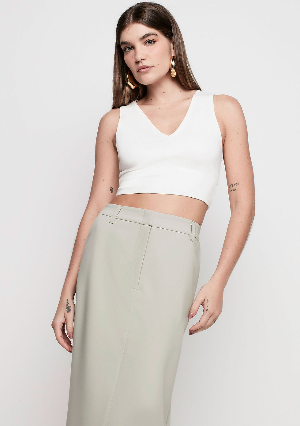 Top Cropped Ajustado Alças Largas - Dzarm