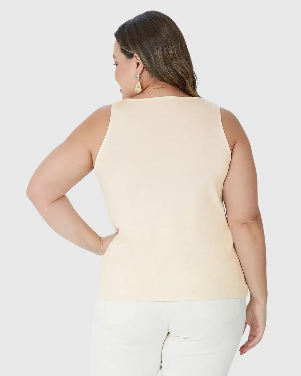 Miniatura: REGATA FEMININA PLUS SIZE ESTAMPA LOCALIZADA EM MALHA VISCOLINHO STRETCH MALWEE