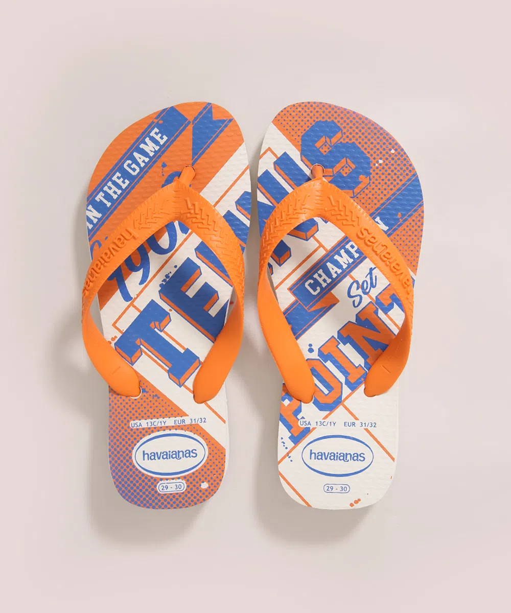 chinelo infantil havaianas athletic branco