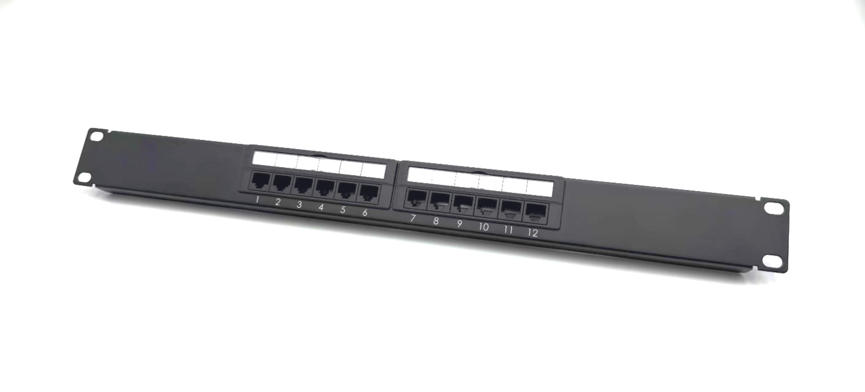 1U 12 Ports Cat.6 Modular Patch Panel | CTK Contact