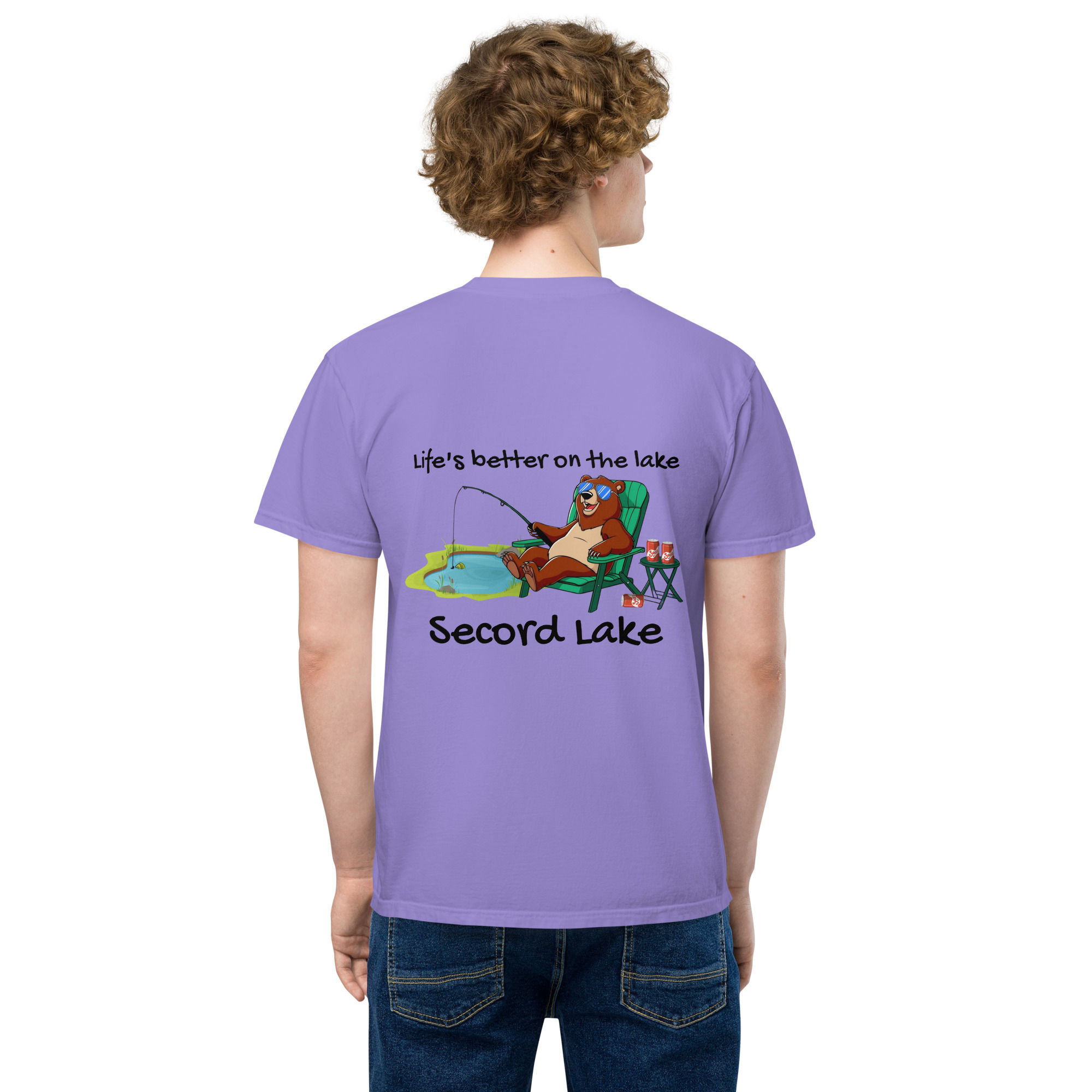 Secord Lake Fishing Bear T-shirt