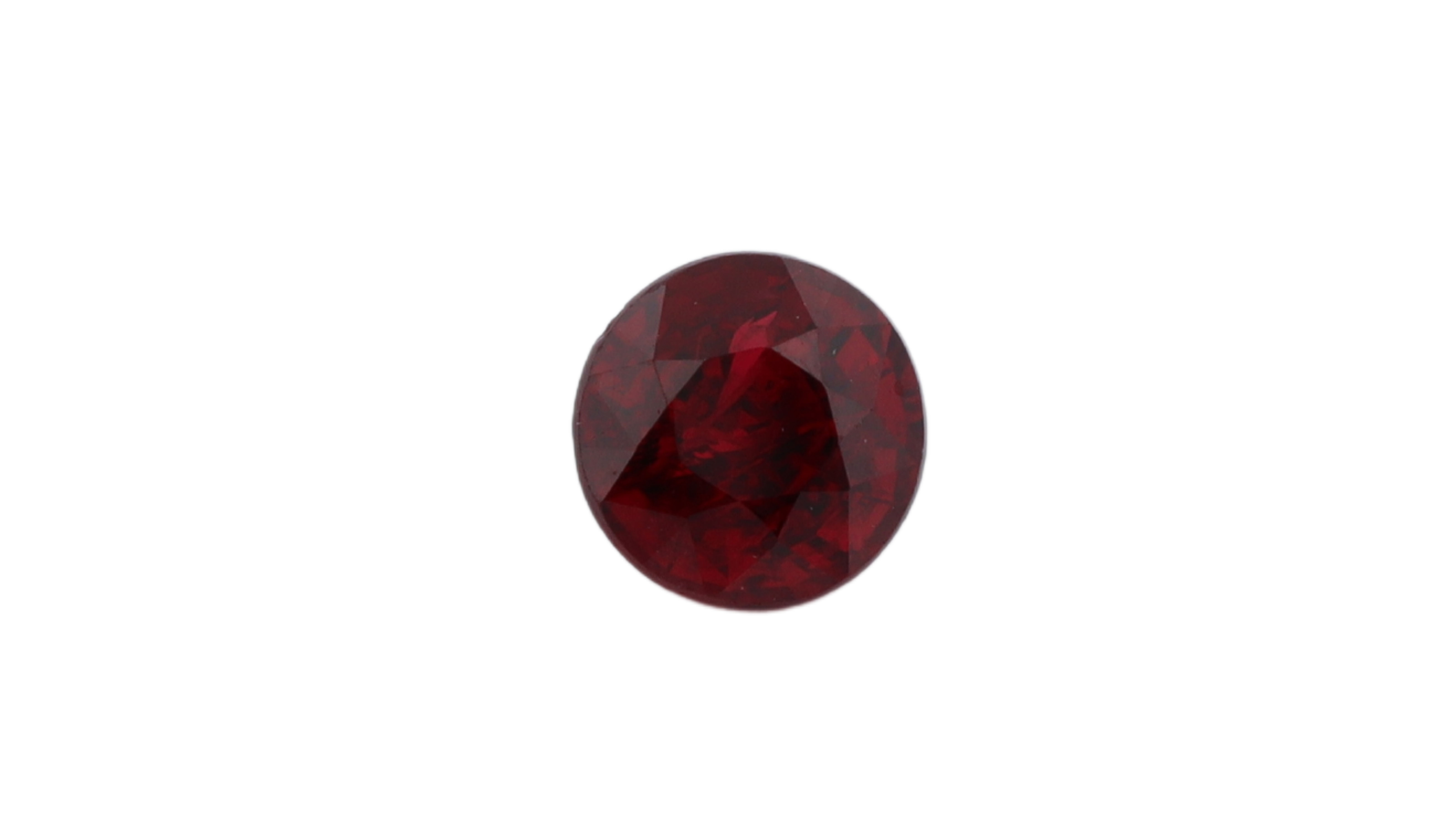 Front photo of our certified unheated deep red ruby