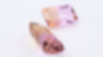 Ametrine Pair Rectangular cut 19x12mm side view
