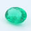 Thumbnail: A side photo of a Certified Vivid Green Emerald, Oval, with minor oil - 2.71ct