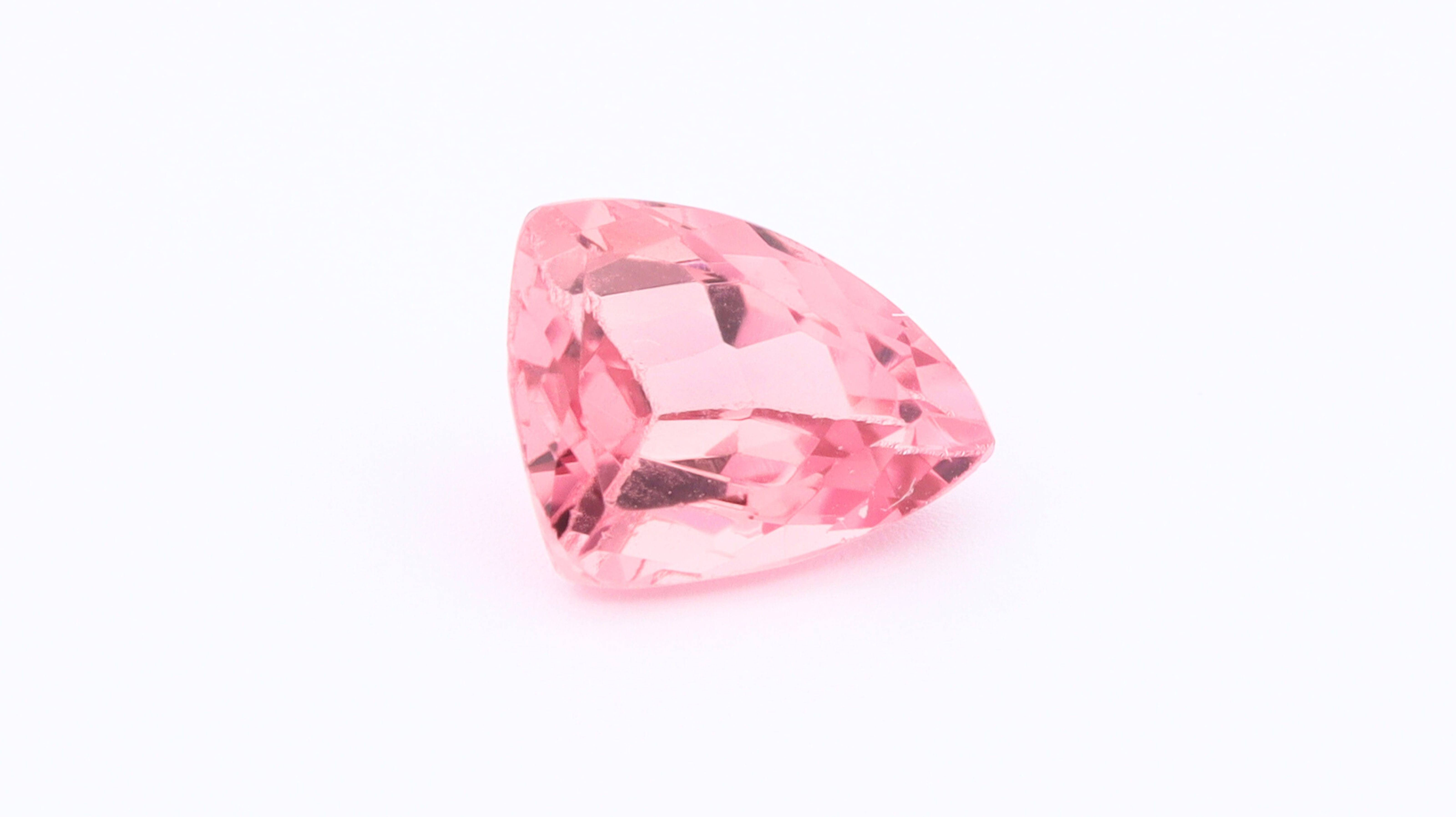 Front photo of a Special cut Pink Tourmaline with 0.96ct