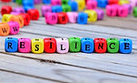Resilience - each letter on different colourful blocks_