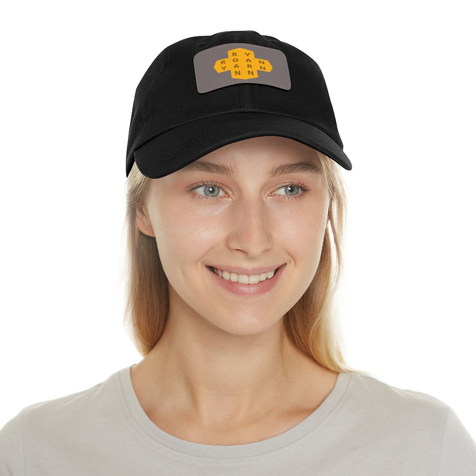 Thumbnail: Dad Hat with Leather Patch (Rectangle)