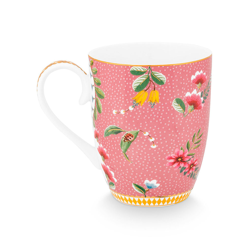 Miniatura: set presente caixa com duas canecas porcelana rosa