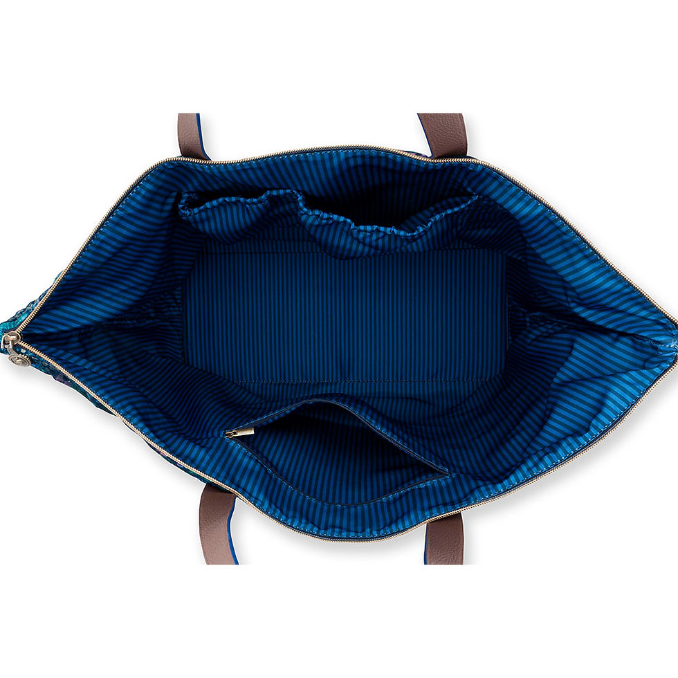 Miniatura: bolsa acolchoada azul feminina estampada pip studio