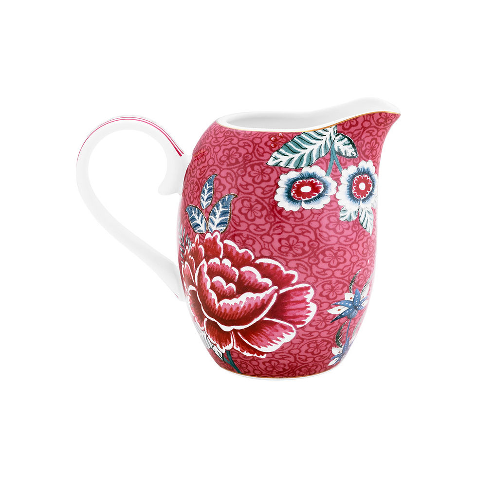 jarrinha pequena leite porcelana flores estampa