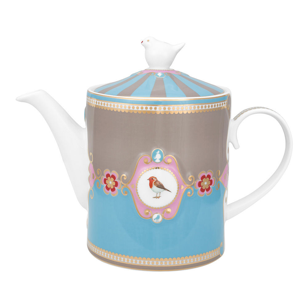 Bule Medallion Azul/Cáqui - Love Birds