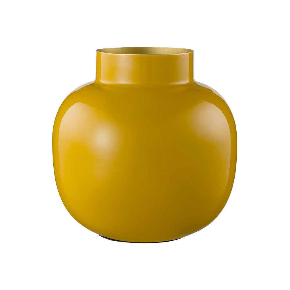 Vaso de Metal Round Amarelo - Home Accessories