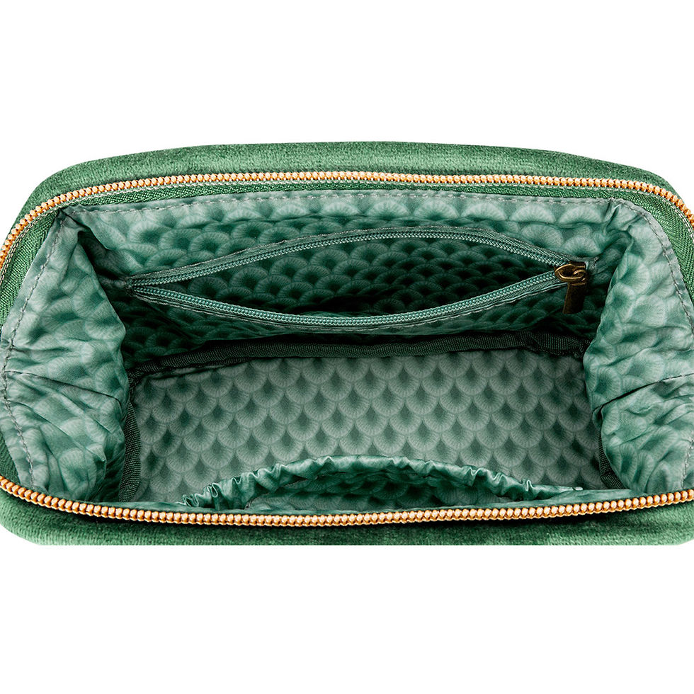 Miniatura: Necessaire Pequena Velvet Quilted Verde - Bags Collection