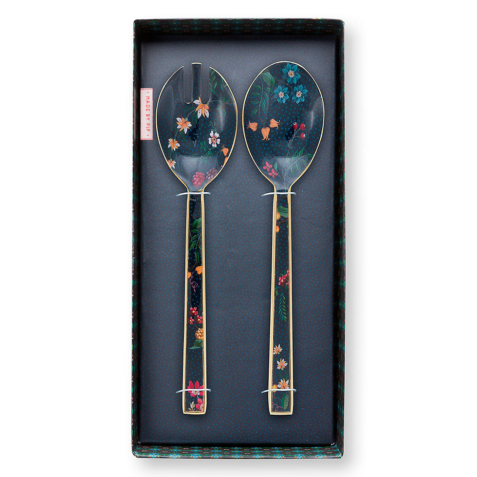 colheres decoradas metal salada importadas
