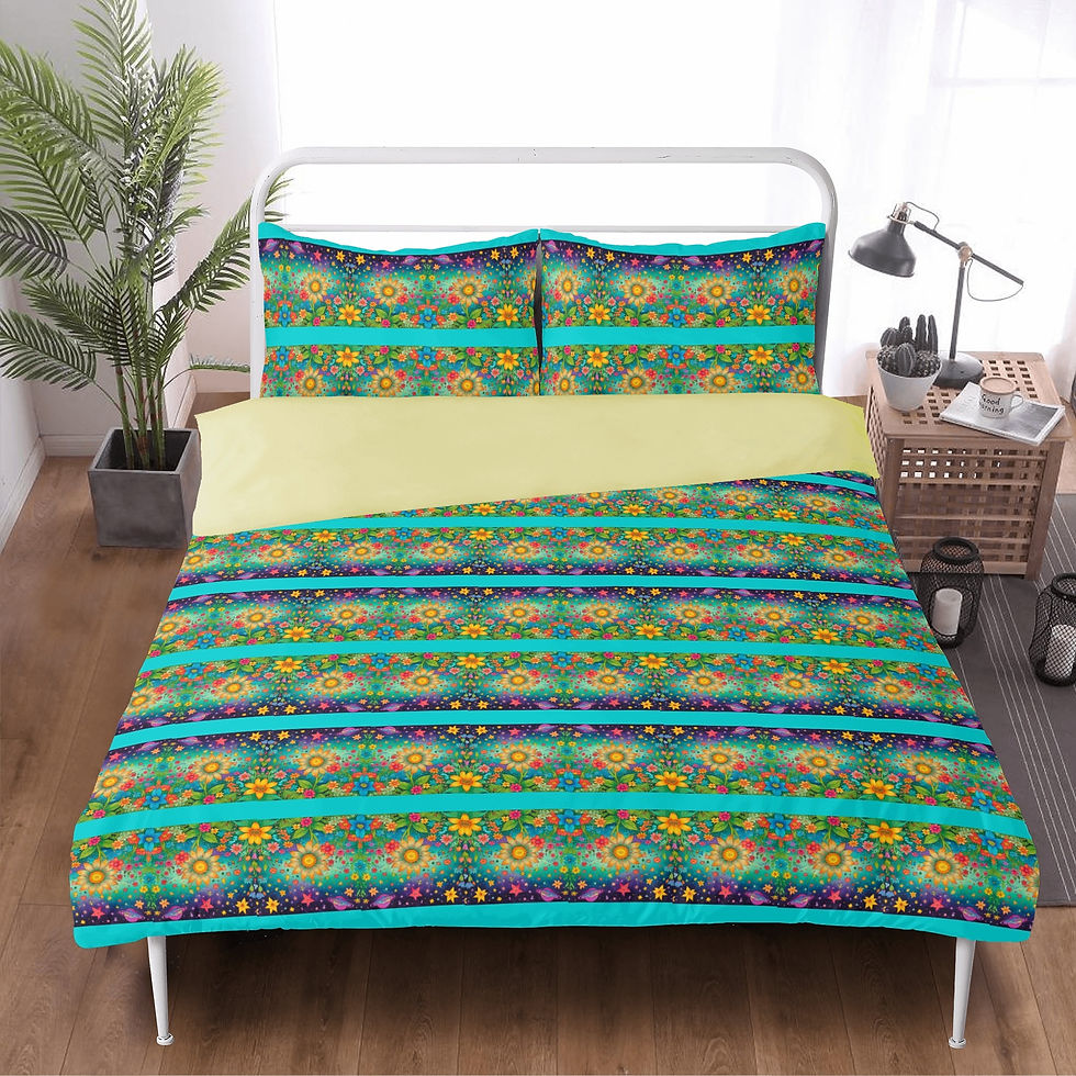 الصورة المصغرة: Lyllybee Lazy Day Modernist Duvet & Bedding Set