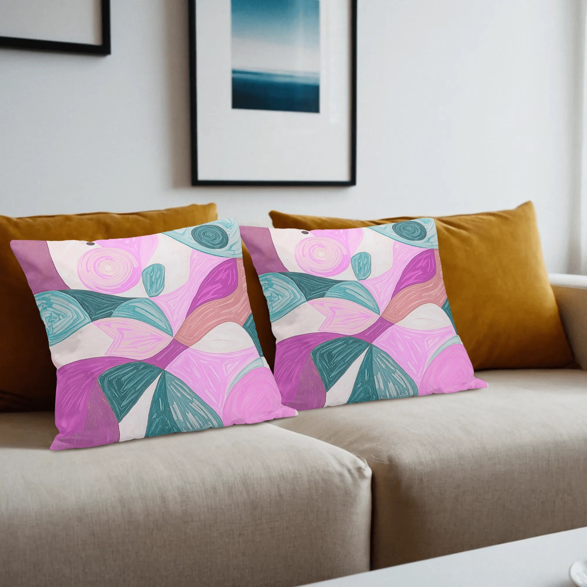 Lyllybee Modern Soft Velvet Decorative Pillows – 2 Piece Set