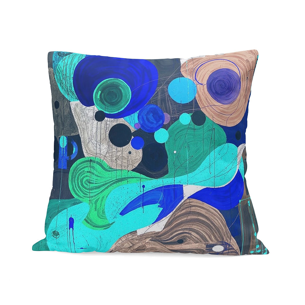 थंबनेल: Lyllybee Artistic Expression Velvet Square Pillows – 2 Piece Set