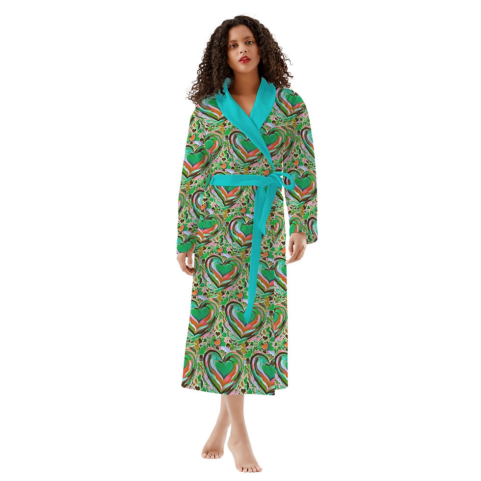 lyllybee Feeling Loved Women's New Style Long Bathrobe