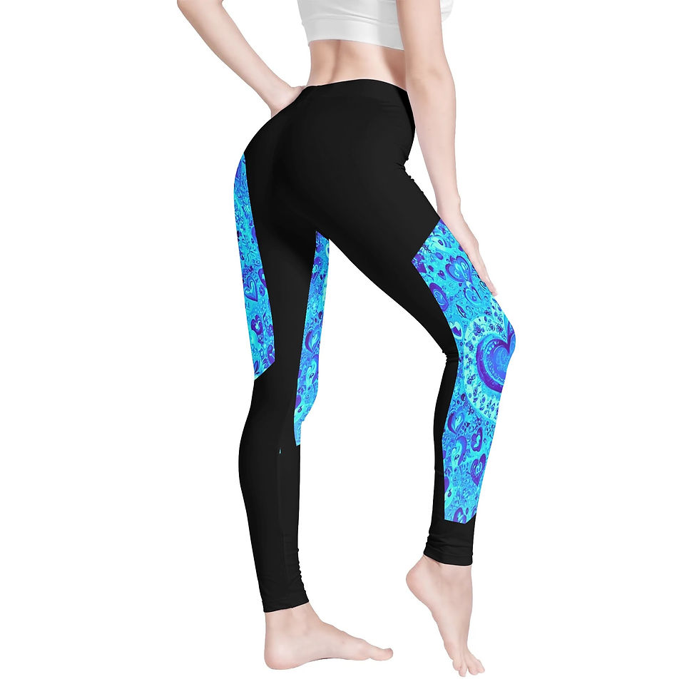 Miniaturebillede: Lyllybee Tropical Heart Performance Leggings