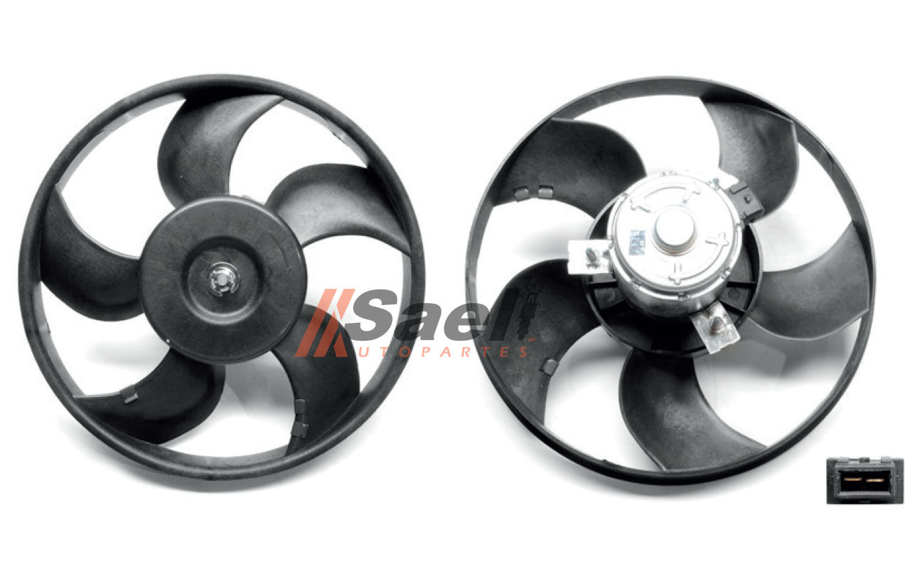 Motoventilador para radiador volkswagen pointer 98-06 (sin aire acondicionado)