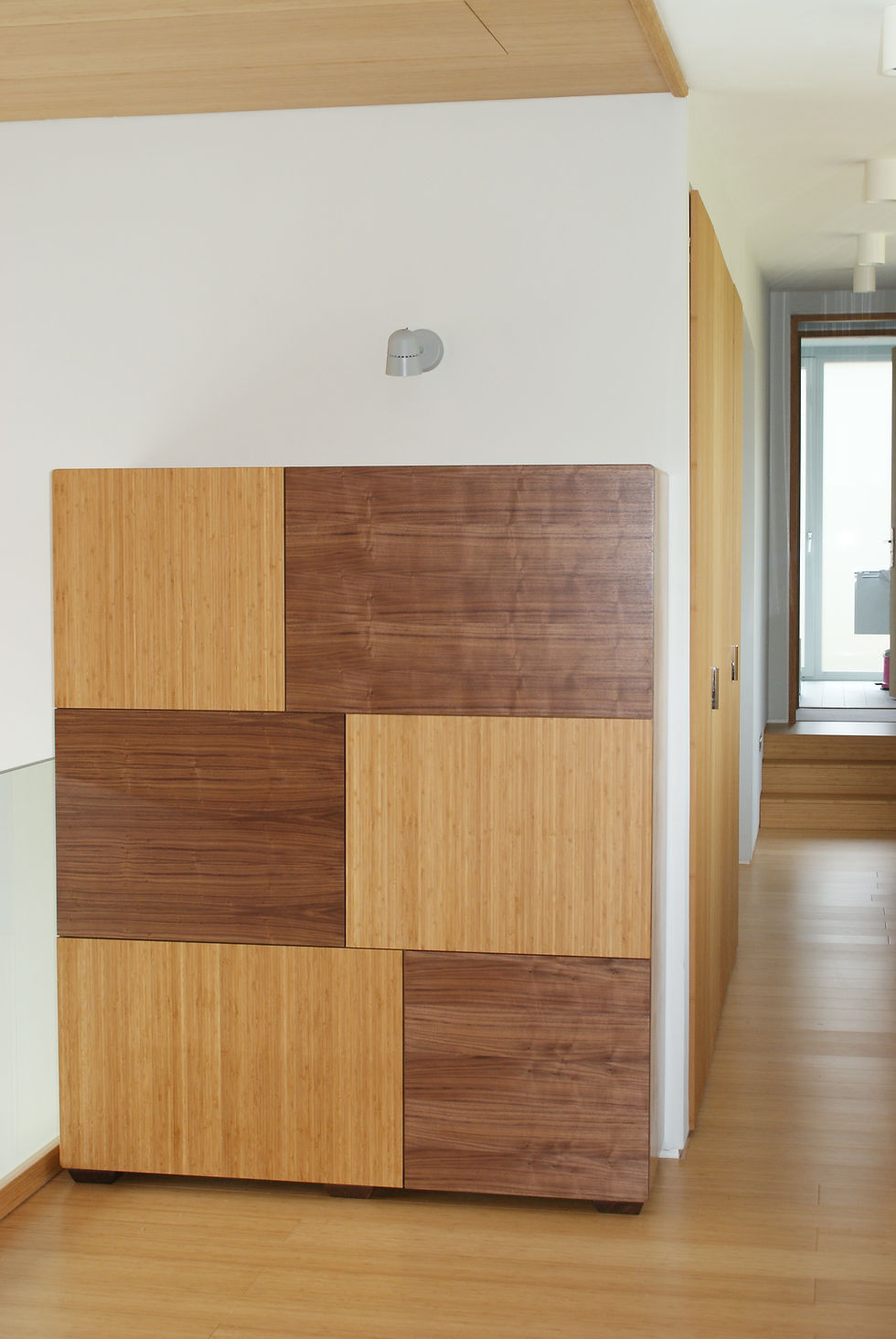 Bamboo and Walnut storage unit