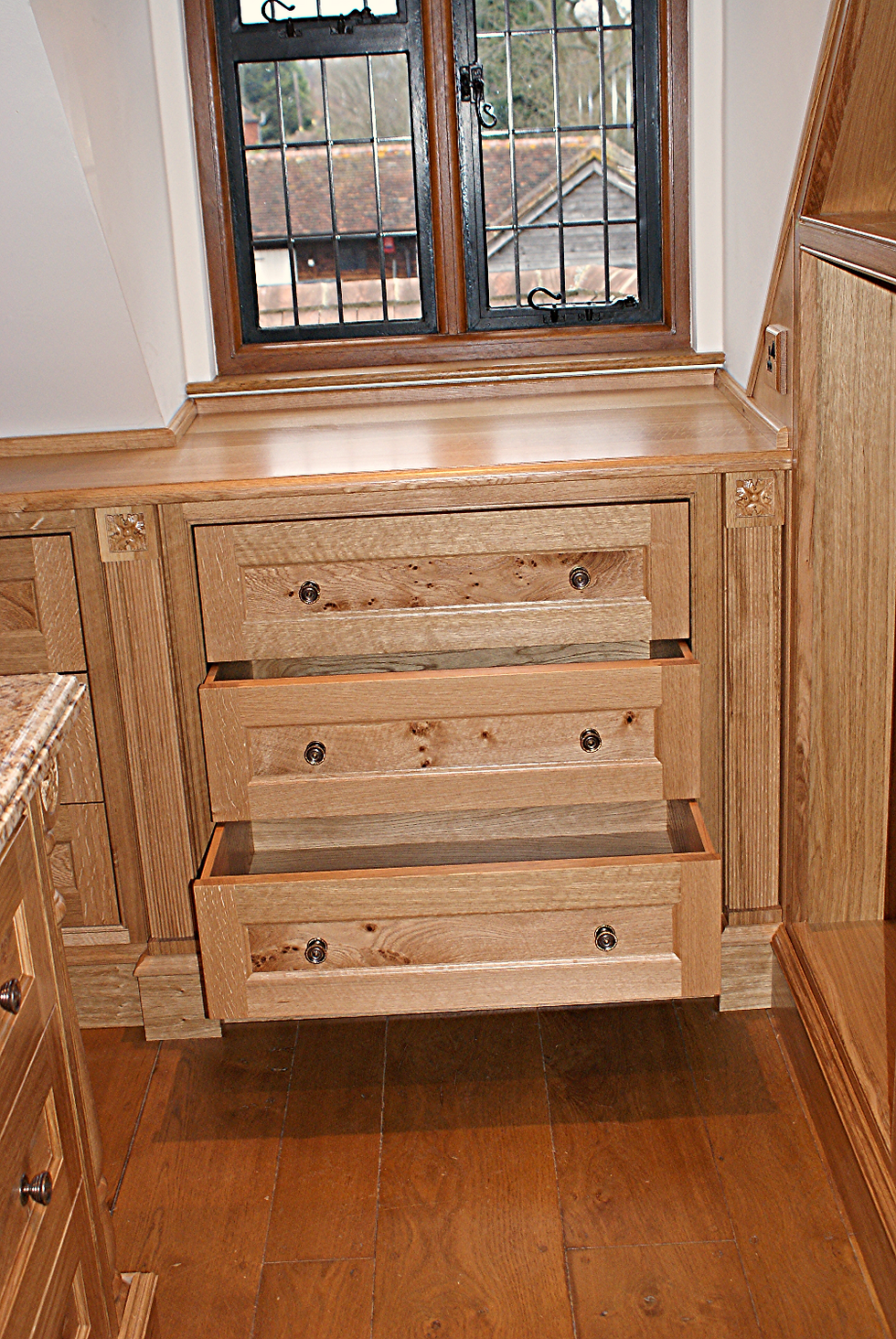 Oak walk in dressing room