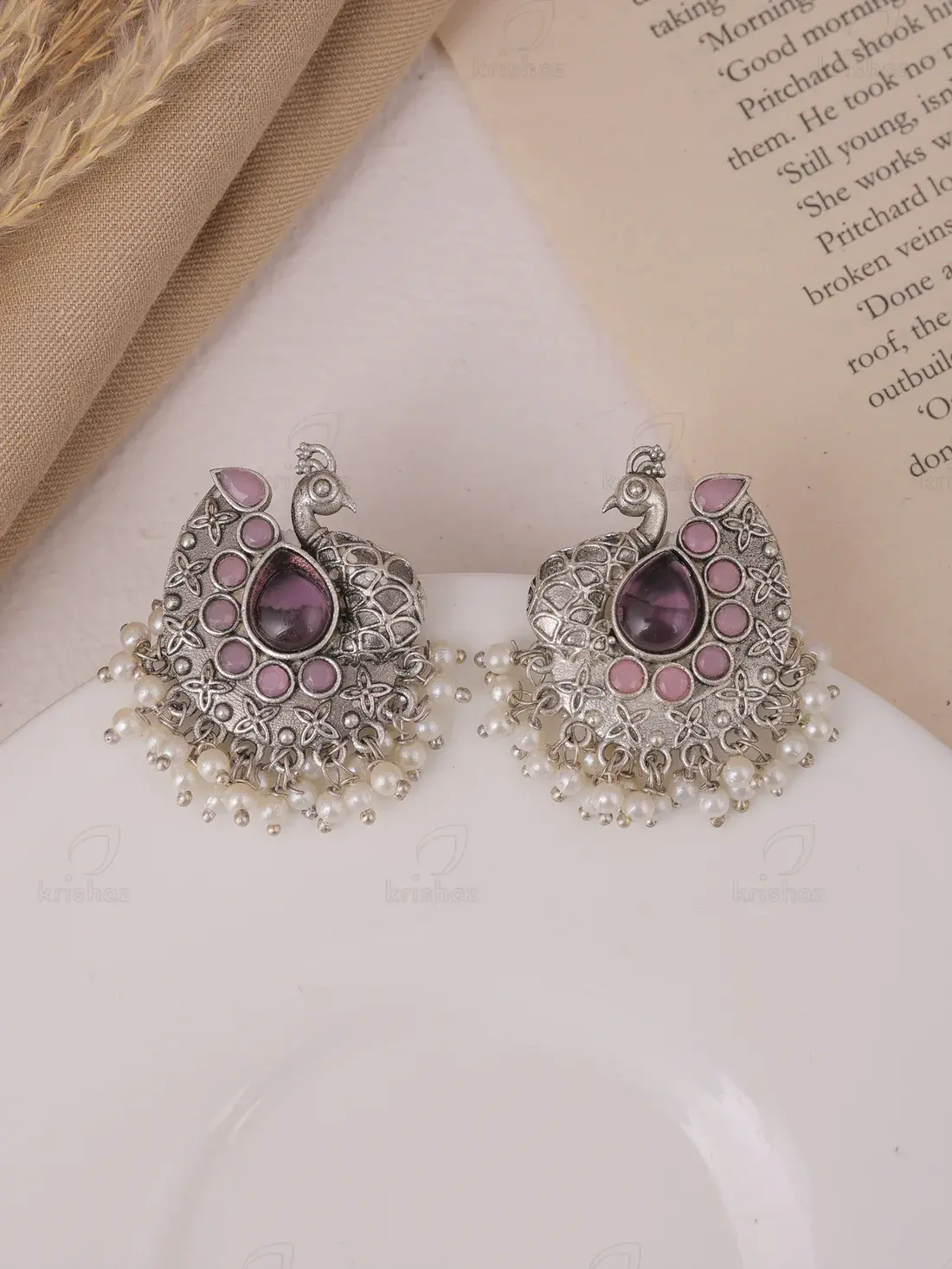 Shyla Peacock Stud Earrings